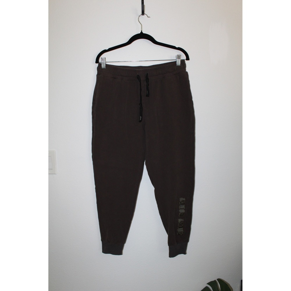 Salty Honey Women's Dark Brown Graphic Logo Jogger Sweatpants Size M